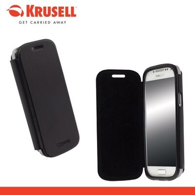 Krusell 75591 KRUSELL FlipCover DONSÖ, műanyag telefontok (oldalra nyíló bőr flip) fekete [Samsung Galaxy S4 mini (GT-I9190), Samsung Galaxy S4 mini (GT-I9195), Samsung Galaxy S4 mini DUAL (GT-I9192)]