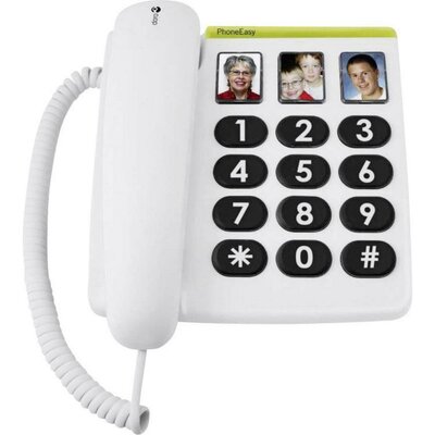 Vezetékes nagygombos asztali telefon időseknek, Doro PhoneEasy 331 PH