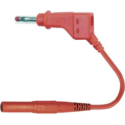 Mérőzsinór, mérővezeték 2db 4mm-es banándugóval 1 mm² PVC, 2m piros MultiContact XZG410-L 200 CM