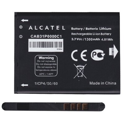 Alcatel CAB31P0000C1 gyári akkumulátor 1300 mAh Li-ion - Alcatel OT-903, OT-918, OT-918D, OT-985, OT-990, Pixi 3 (3.5) ; (OT-4009), Pop C1 (OT-4015D), Pop C2 (OT-403