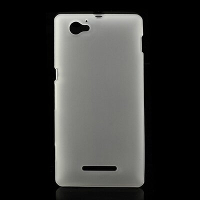 Hátlapvédő telefontok gumi / szilikon Átlátszó Fehér [Sony Xperia M (C1905)]