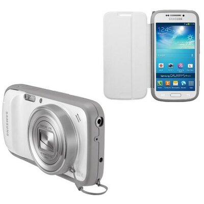 Samsung EF-GGS10FWEG telefontok álló, műanyag keret (flip, objektívhez porvédő) Fehér [Samsung Galaxy S4 Zoom (SM-C101)]