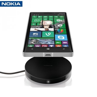 Nokia DT-601_B Hálózati töltő állomás (vezeték nélküli töltés, 5W, QI Wireless) FEKETE [Microsoft Lumia 950, Lumia 950 XL, Nokia Lumia 1020, Nokia Lumia 1320,