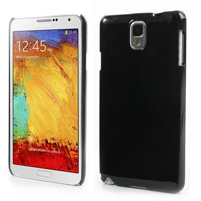 Műanyag hátlapvédő telefontok Fényes Fekete [Samsung Galaxy Note 3. (SM-N9000), Galaxy Note 3. LTE (SM-N9005)]