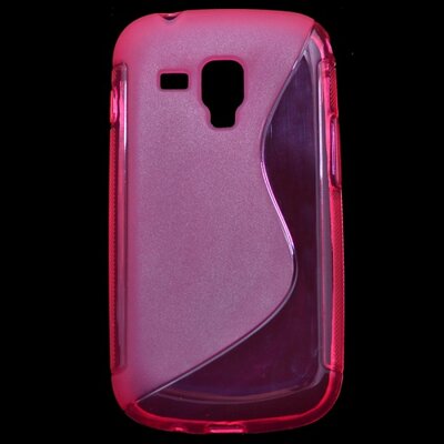 Hátlapvédő telefontok gumi / szilikon (S-line) Rózsaszín [Samsung Galaxy S Duos (GT-S7562), Galaxy S Duos 2 (GT-S7582), Galaxy Trend+ Plus (GT-S7580), Trend (GT-S7560)]