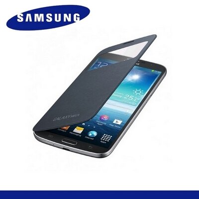 Samsung EF-CI920BBEG gyári telefontok álló (flip, hívószámkijelzés, S-View Cover) Fekete [Samsung Galaxy Mega 6.3 (GT-I9200), Samsung Galaxy Mega 6.3 (GT-I9205)]