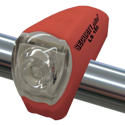 Mini LED-es, akkus kerékpár első lámpa, piros, Security Plus 0182