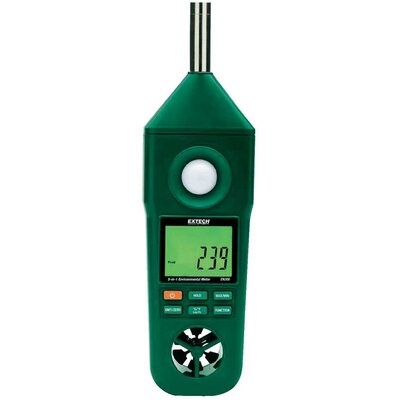 Környezetvédelmi mérőműszer 5az1-ben hőmérséklet, páratartalom, szélsebesség, fényerősség és zajszintmérő Extech EN300