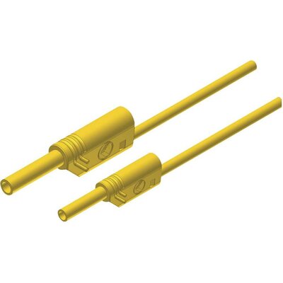 Mérőzsinór, szigetelt mérővezeték 2/4mm-es toldható banándugóval 1 mm², 1m, sárga SKS Hirschmann MAL S WS 2-4 100/1 Au